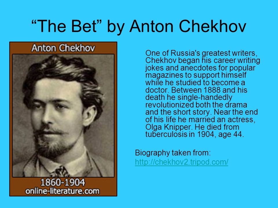 The bet by anton chekhov theme essay